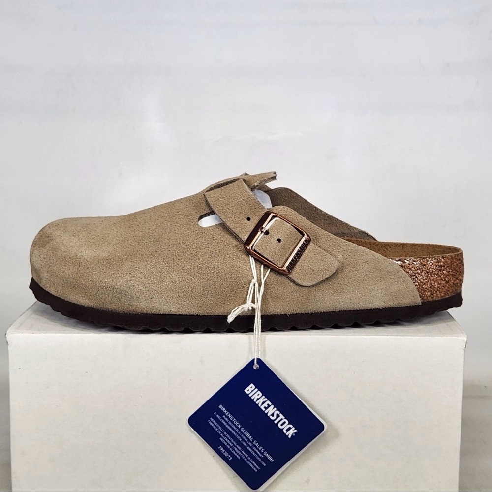 BIRKENSTOCK BOSTON TAUPE BASIC SLIPPER MENS 10 NO BOX OPEN TO OFFERS